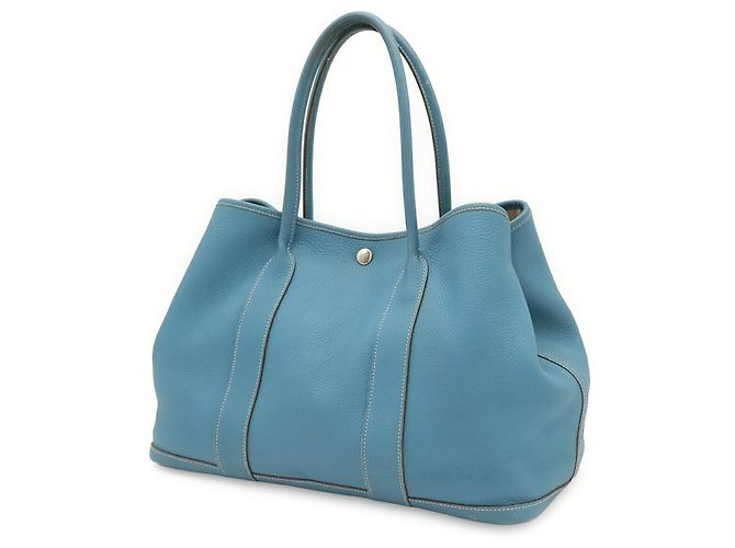 Hermès Borsa Tote HERMES Garden PM Blu chiaro - vista 3