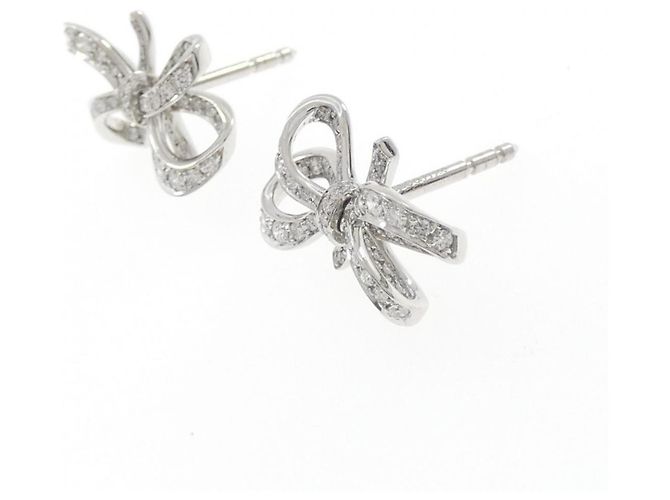Orecchini a lobo in platino e diamanti Tiffany & Co. - vista 2