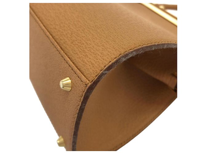 Borsa a mano in pelle marrone Christian Dior - vista 3