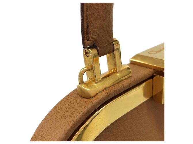 Borsa a mano in pelle marrone Christian Dior - vista 5