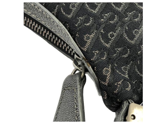 Borsa a tracolla in tela Christian Dior Nero - vista 5