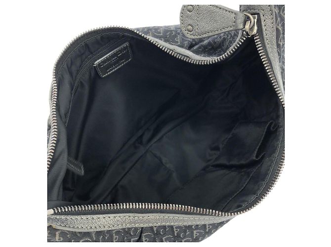 Borsa a tracolla in tela Christian Dior Nero - vista 7