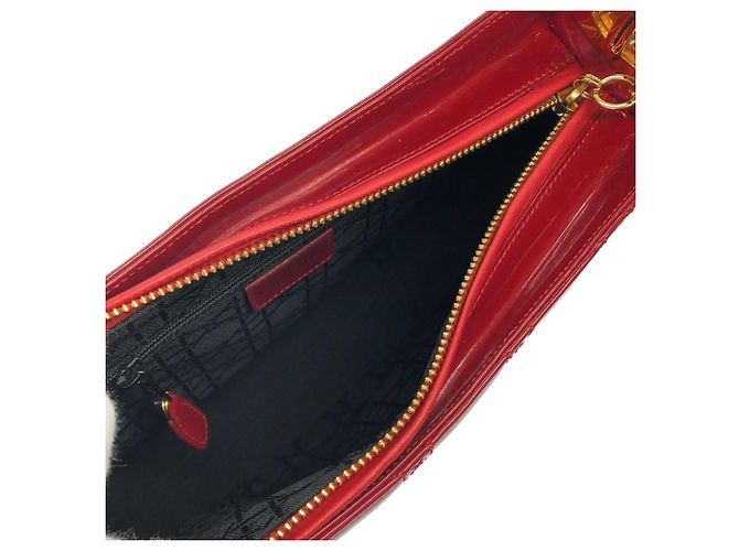 Borsa a tracolla Christian Dior rossa Rosso - vista 10