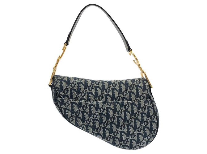 Borsa a Tracolla Saddle Christian Dior Blu - vista 2