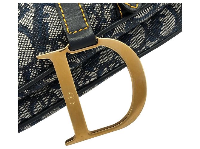 Borsa a Tracolla Saddle Christian Dior Blu - vista 4
