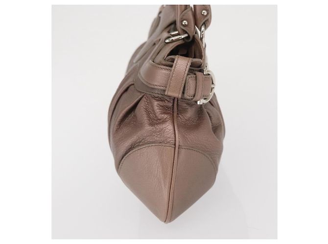 Salvatore Ferragamo Gancini Leather Medium Beige - vista 4