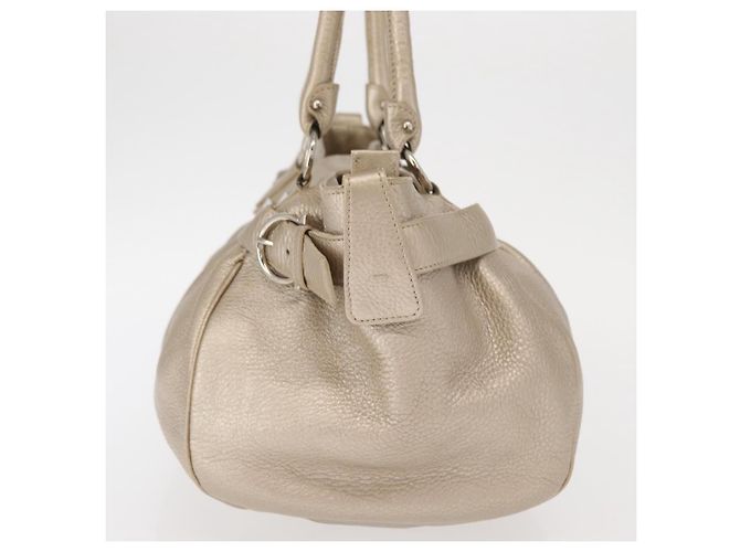 Salvatore Ferragamo Gancini Leather Medium D'oro - vista 3
