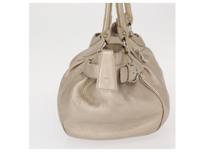 Salvatore Ferragamo Gancini Leather Medium D'oro - vista 4
