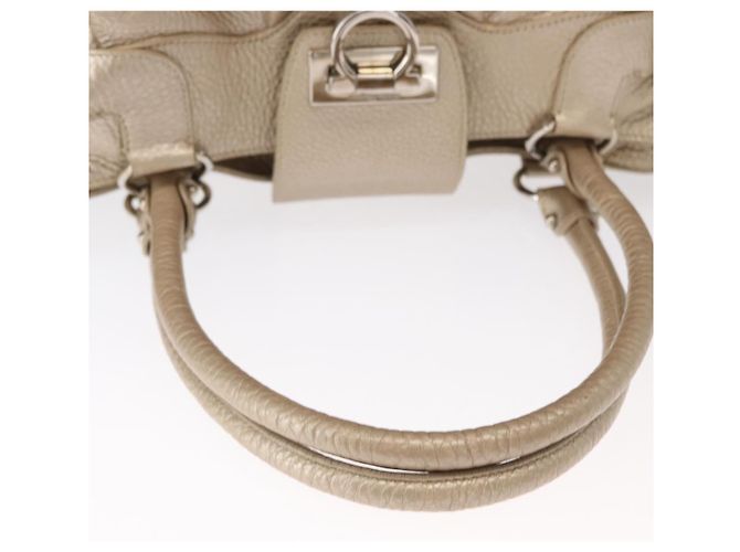 Salvatore Ferragamo Gancini Leather Medium D'oro - vista 7