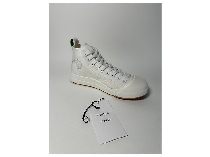 Bottega Veneta Vulcan Sneaker – Canvas Optic White – Size 39 Bianco - vista 13