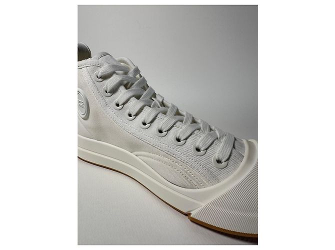 Bottega Veneta Vulcan Sneaker – Canvas Optic White – Size 39 Bianco - vista 15