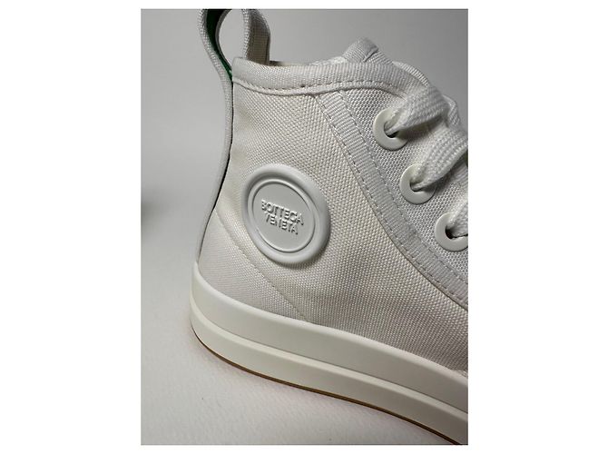 Bottega Veneta Vulcan Sneaker – Canvas Optic White – Size 39 Bianco - vista 3