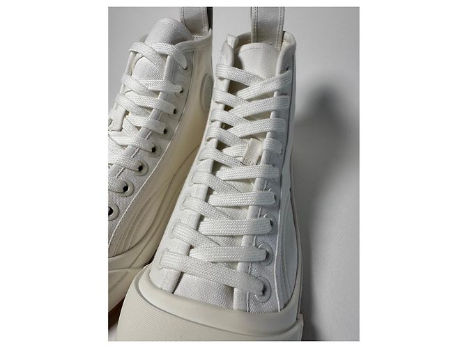 Bottega Veneta Vulcan Sneaker – Canvas Optic White – Size 39 Bianco - vista 5