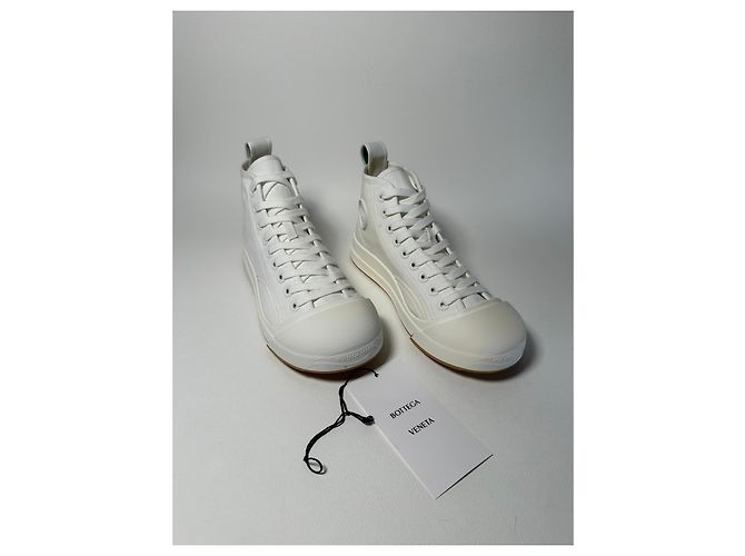 Bottega Veneta Vulcan Sneaker – Canvas Optic White – Size 39 Bianco - vista 7