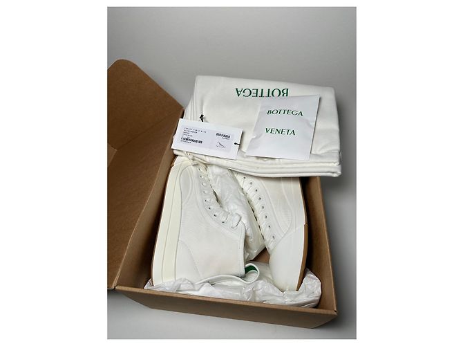 Bottega Veneta Vulcan Sneaker – Canvas Optic White – Size 39 Bianco - vista 8