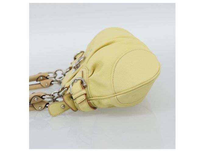 Salvatore Ferragamo Gancini Leather Medium Giallo - vista 3
