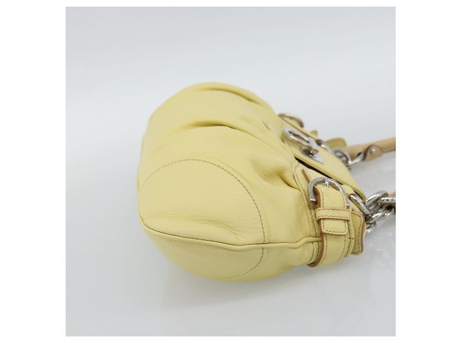Salvatore Ferragamo Gancini Leather Medium Giallo - vista 4