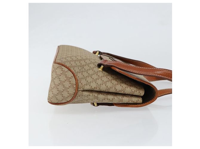 Céline Celine Vintage Macadam Canvas and Leather Beige - vista 3