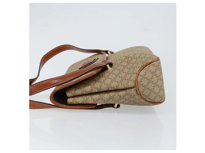 Céline Celine Vintage Macadam Canvas and Leather Beige - vista 4