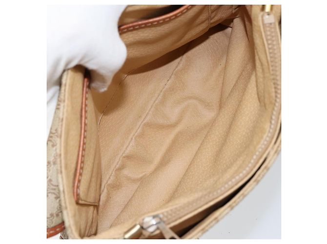 Céline Celine Vintage Macadam Canvas and Leather Beige - vista 5