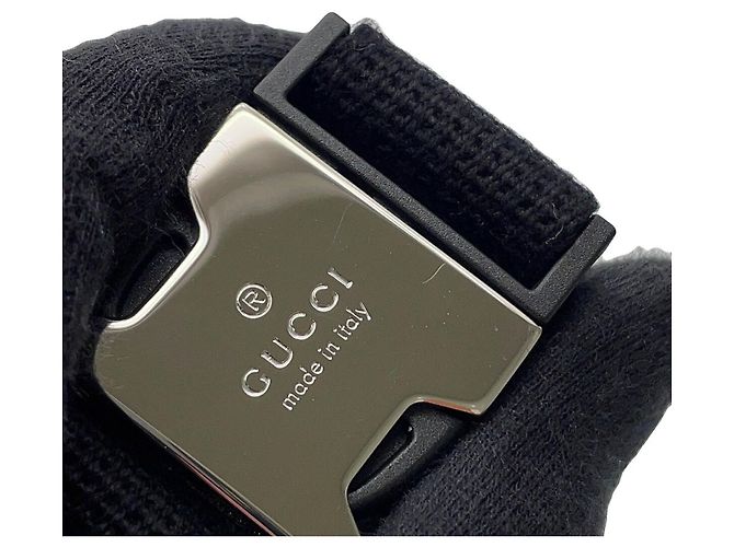 Borsa a tracolla in pelle goffrata GG di Gucci Nero - vista 11