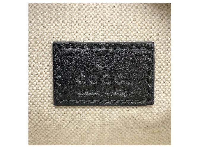 Borsa a tracolla in pelle goffrata GG di Gucci Nero - vista 14
