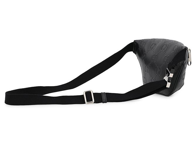 Borsa a tracolla in pelle goffrata GG di Gucci Nero - vista 2