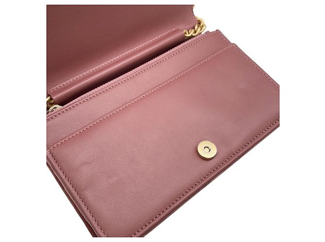 Chanel Boy Samt-Chain-Wallet Pink - Ansicht 12