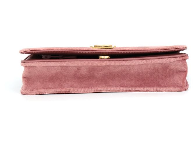 Chanel Boy Samt-Chain-Wallet Pink - Ansicht 3