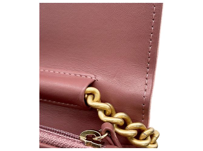Chanel Boy Samt-Chain-Wallet Pink - Ansicht 8
