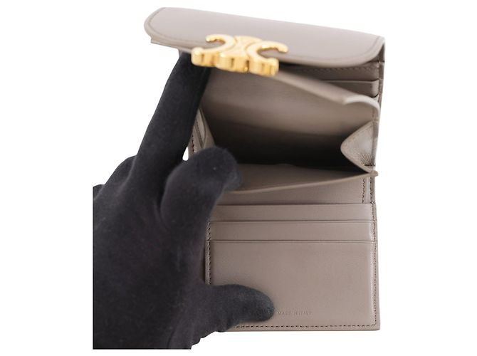 Céline Celine Triomphe Small Flap Wallet Braun - Ansicht 6