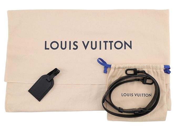 Louis Vuitton Monogram Eclipse Sac Plat Horizontal Zip Tote Bag Nero - vista 15