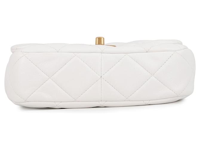 Borsa Chanel Mini Matelassé Coco Mark Bianco - vista 3