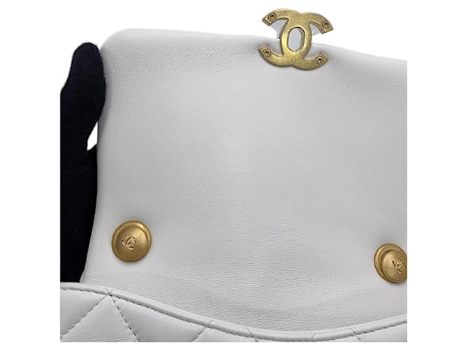 Borsa Chanel Mini Matelassé Coco Mark Bianco - vista 7