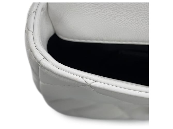Borsa Chanel Mini Matelassé Coco Mark Bianco - vista 8