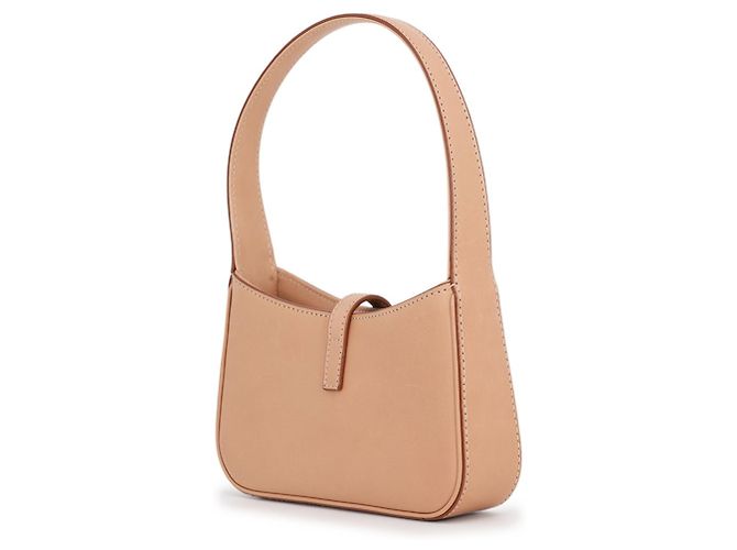 Mini borsa Yves Saint Laurent in pelle di vitello beige - vista 2
