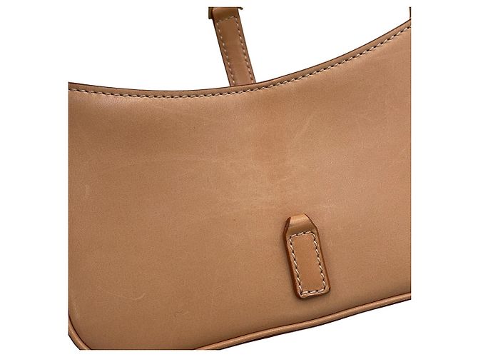 Mini borsa Yves Saint Laurent in pelle di vitello beige - vista 6