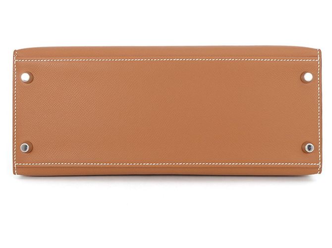Hermès Borsa Hermes Kelly 28 in pelle Epsom Gold D'oro - vista 3