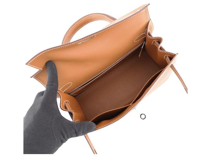 Hermès Borsa Hermes Kelly 28 in pelle Epsom Gold D'oro - vista 6