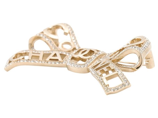 Chanel Brooch Ribbon Coco Mark with Rhinestones - view 2