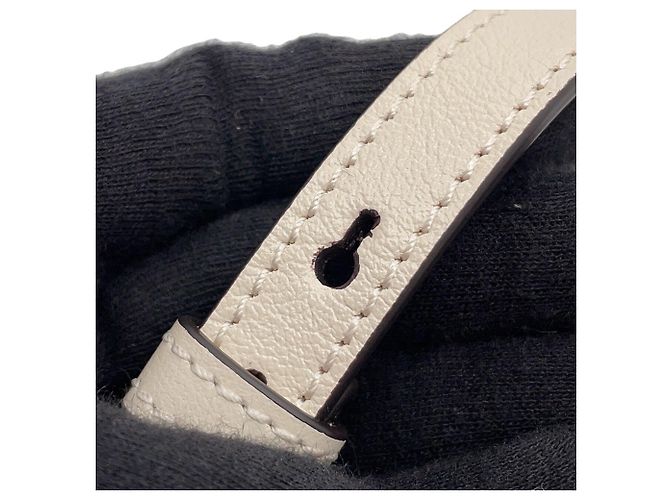 Bolsa de mão em couro Small acolchoada Gucci GG Marmont Branco Azul marinho - vista 14