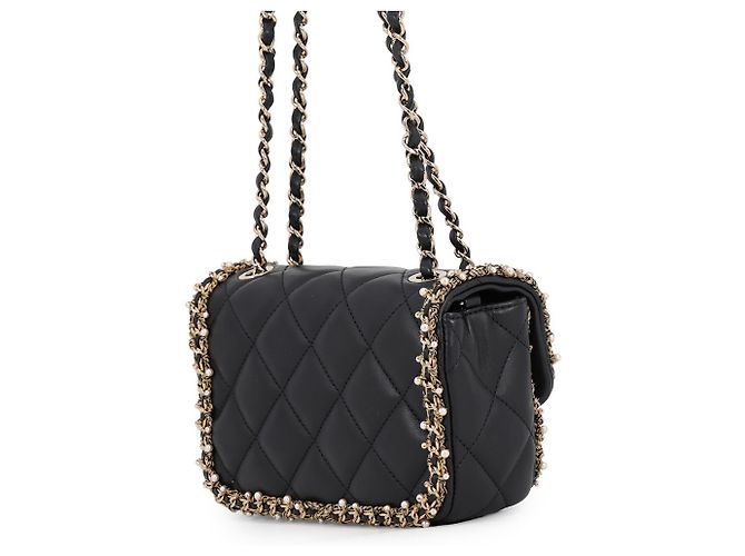 Borsa a tracolla mini Chanel Matelassé Nero - vista 2