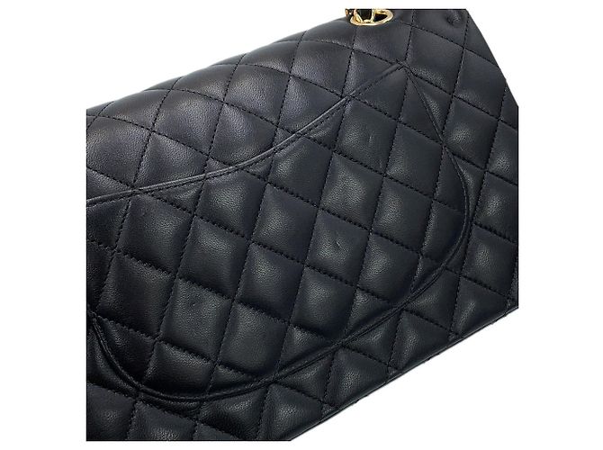 Timeless Chanel Classic Matelassé Schultertasche mit Kette Schwarz - Ansicht 11