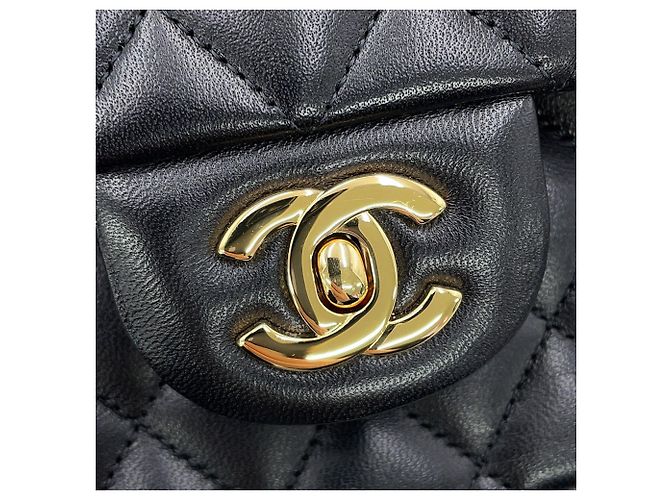 Timeless Chanel Classic Matelassé Schultertasche mit Kette Schwarz - Ansicht 16