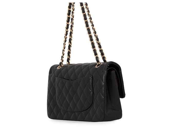 Timeless Chanel Classic Matelassé Schultertasche mit Kette Schwarz - Ansicht 2