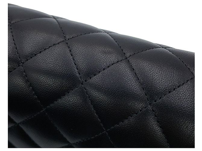 Timeless Chanel Classic Matelassé Schultertasche mit Kette Schwarz - Ansicht 8
