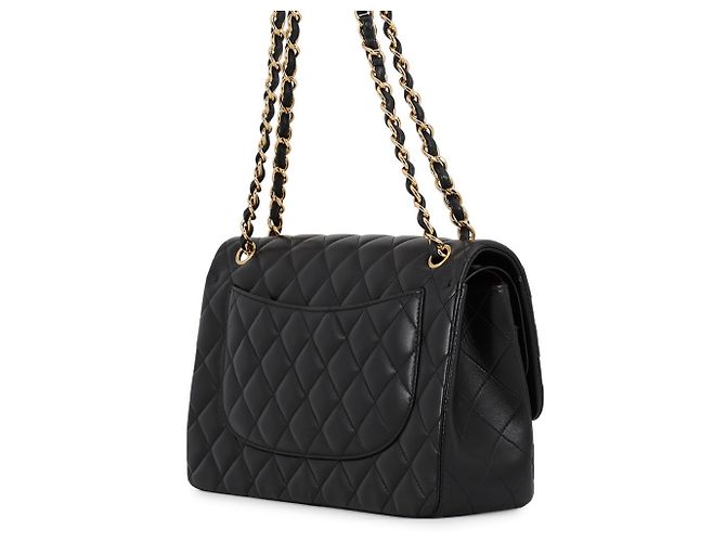 Bolsa de Ombro Chanel Matelassé em pele de cordeiro Preto - vista 2
