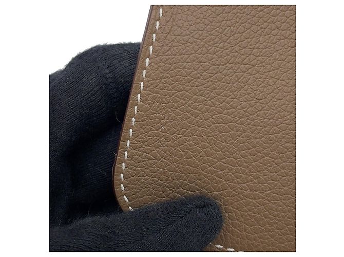 Hermès Tarjetero Hermes en Etoupe Gray Gris pardo - vista 5