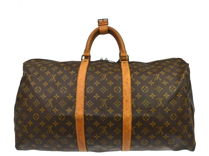 Louis Vuitton Keepall Bandoulière Monogram 55 Marrone - vista 2