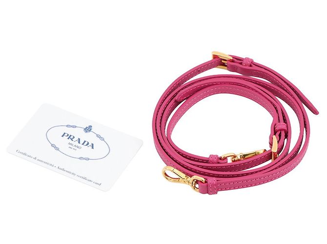 Borsa a tracolla Prada Ribbon in nylon e pelle Rosa - vista 13